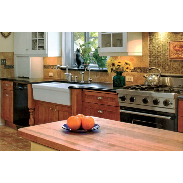 Whitehaus WHQDB542 Double Bowl Fireclay 36'' Farmhouse Apron Kitchen Sink