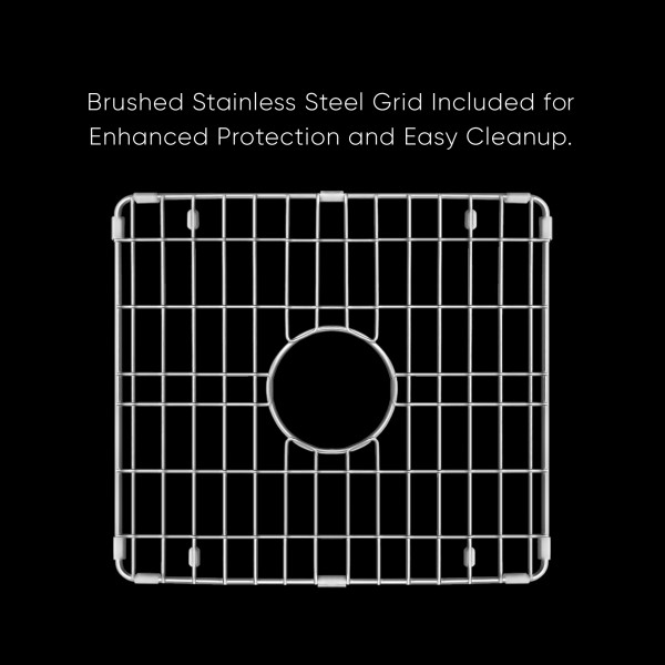 Whitehaus WHUF2418 Undermount Fireclay Kitchen Sinks with Stainless Steel Grid
