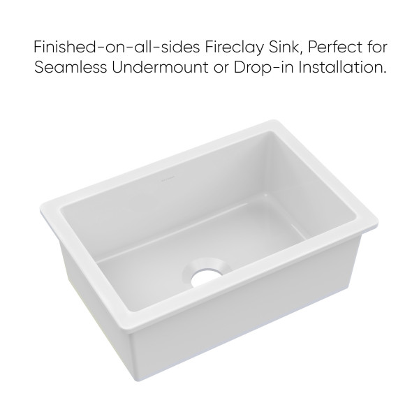 Whitehaus WHUF2819 Undermount Fireclay Kitchen Sinks with Stainless Steel Grid