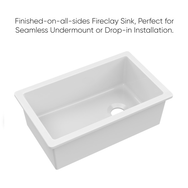 Whitehaus WHUF3119 Undermount Fireclay Kitchen Sinks with Stainless Steel Grid
