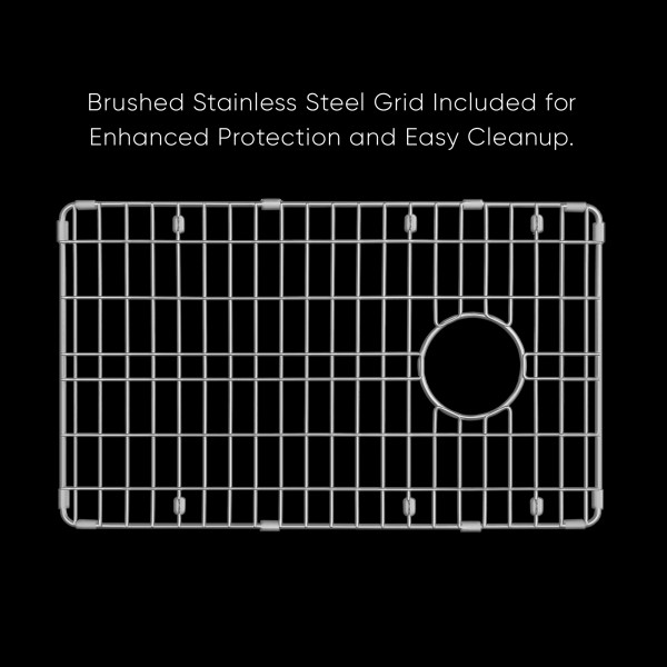 Whitehaus WHUF3119 Undermount Fireclay Kitchen Sinks with Stainless Steel Grid
