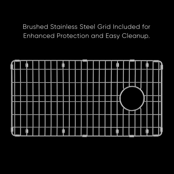 Whitehaus WHUF3419 Undermount Fireclay Kitchen Sinks with Stainless Steel Grid