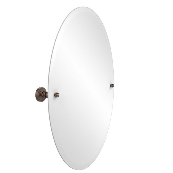 Allied Brass WP-91 21" x 29" Oval Tilt Mirror with Beveled Edge