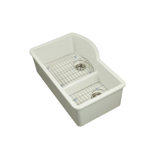 Empire YU33DDG Yorkshire Undermount 33" Double Bowl Kitchen Sink in White