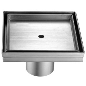 ALFI brand ABSD55A 5"x 5" Modern Square Stainless Shower Drain w/o Cover